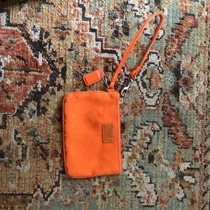 Authentic signature coach wristlet